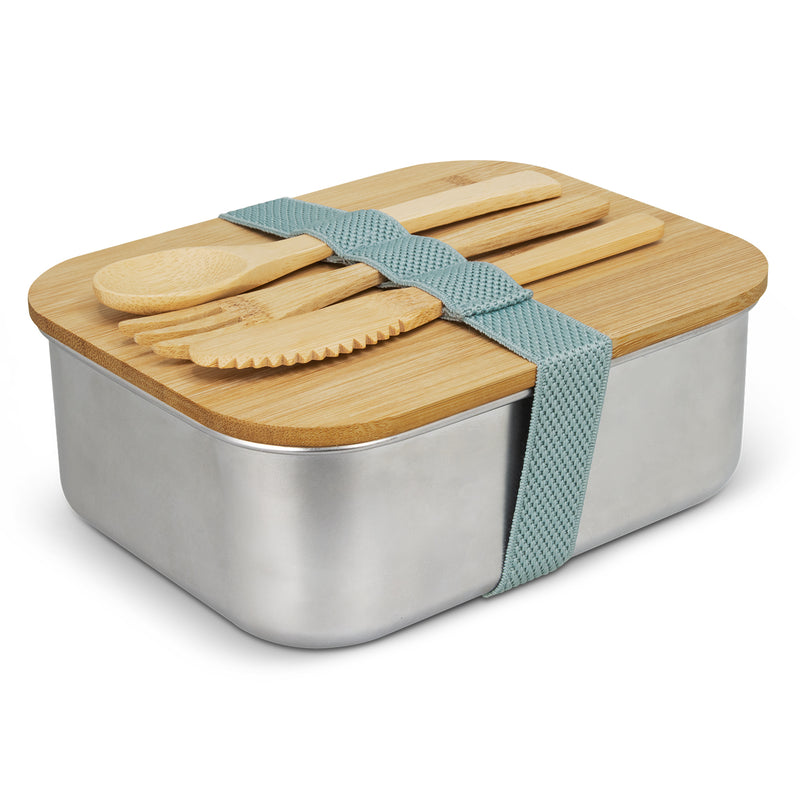 agogo Stainless Steel Lunch Box with Cutlery
