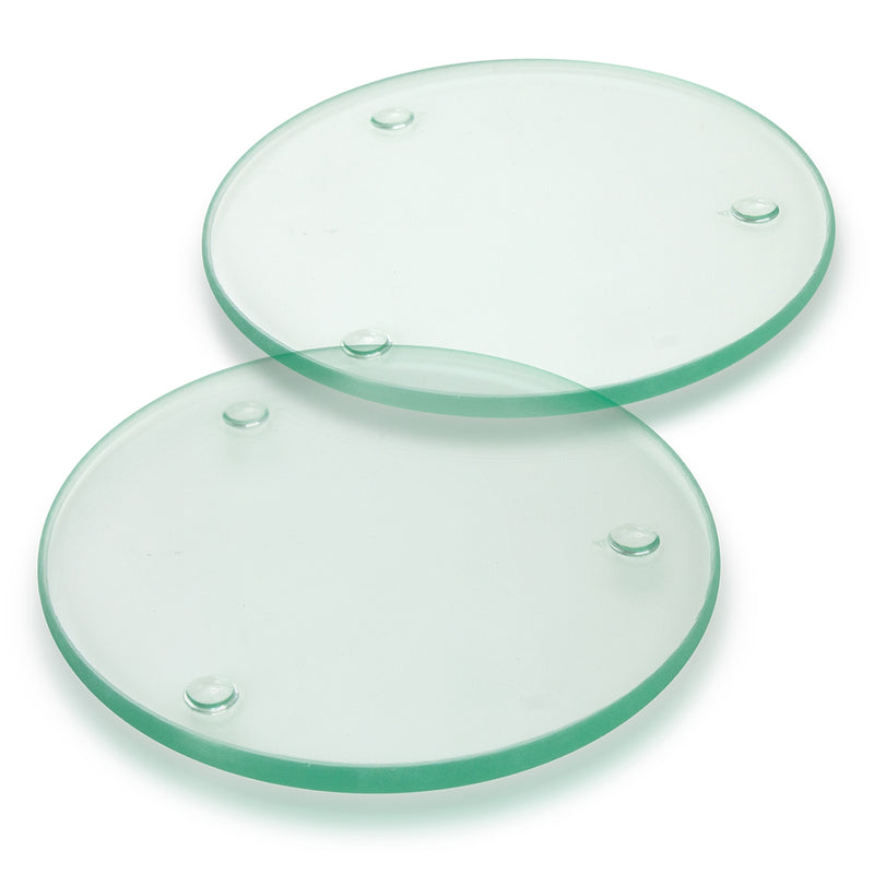 agogo Venice Glass Coaster Set of 2 Round - Full Colour