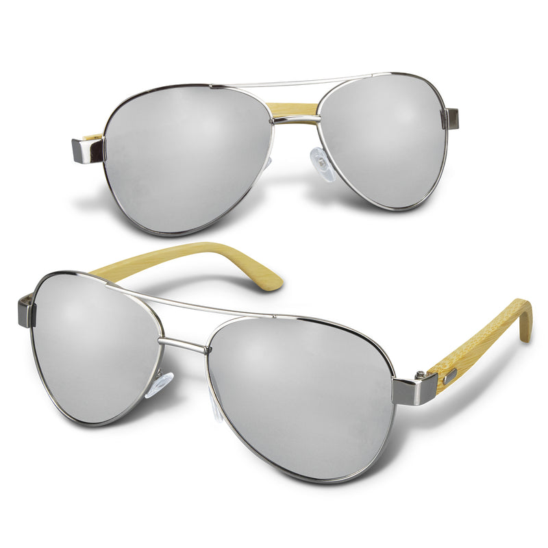 agogo Aviator Mirror Lens Sunglasses - Bamboo