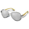 agogo Aviator Mirror Lens Sunglasses - Bamboo
