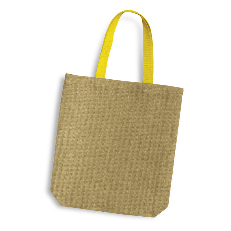 agogo Thera Jute Tote Bag - Coloured Handles