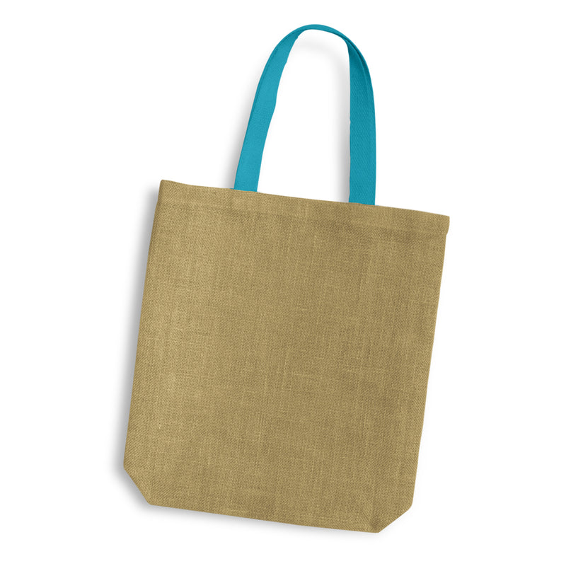 agogo Thera Jute Tote Bag - Coloured Handles