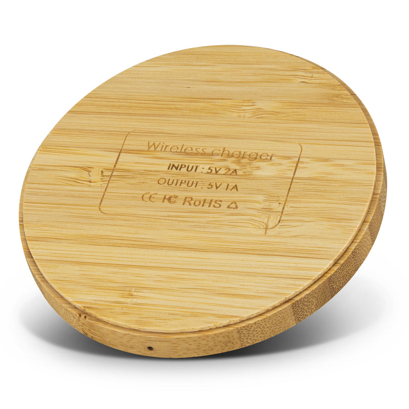 agogo Vita Bamboo Wireless Charger - Round