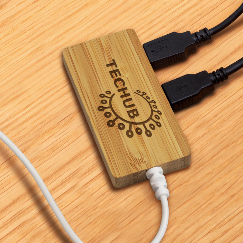 agogo Bamboo USB Hub