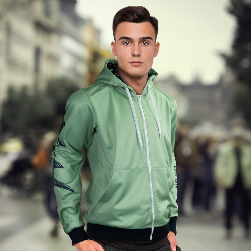 agogo Custom Mens Sports Zipped Hoodie