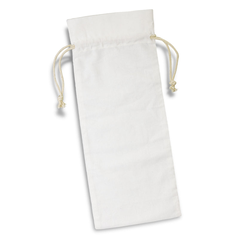 agogo Cotton Wine Drawstring Bag