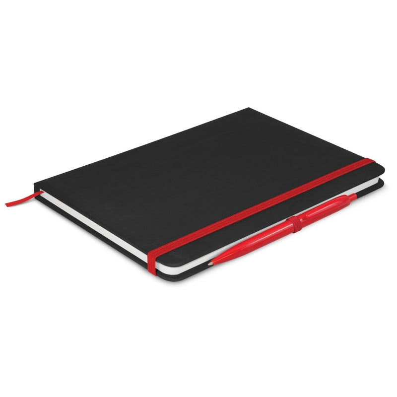 agogo Omega Black Notebook with Pen