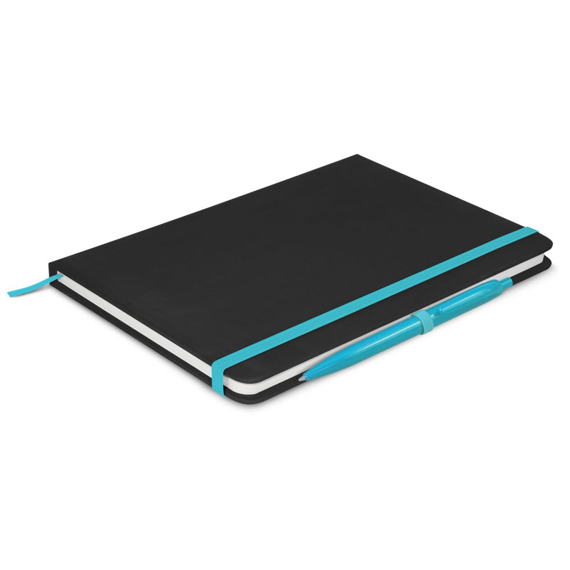 agogo Omega Black Notebook with Pen