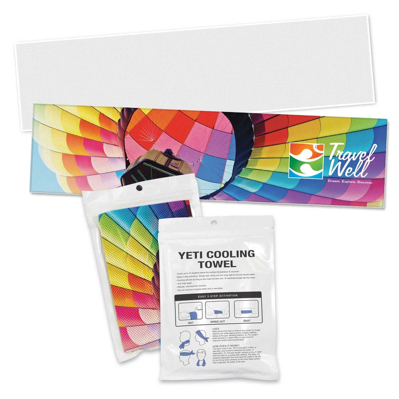 agogo Yeti Premium Cooling Towel - Full Colour - Pouch