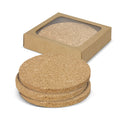 agogo Oakridge Cork Coaster Round Set of 4