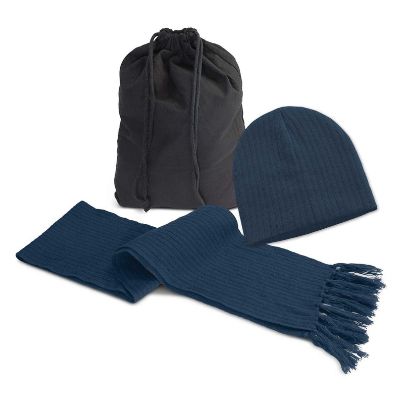 agogo Nebraska Scarf and Beanie Set