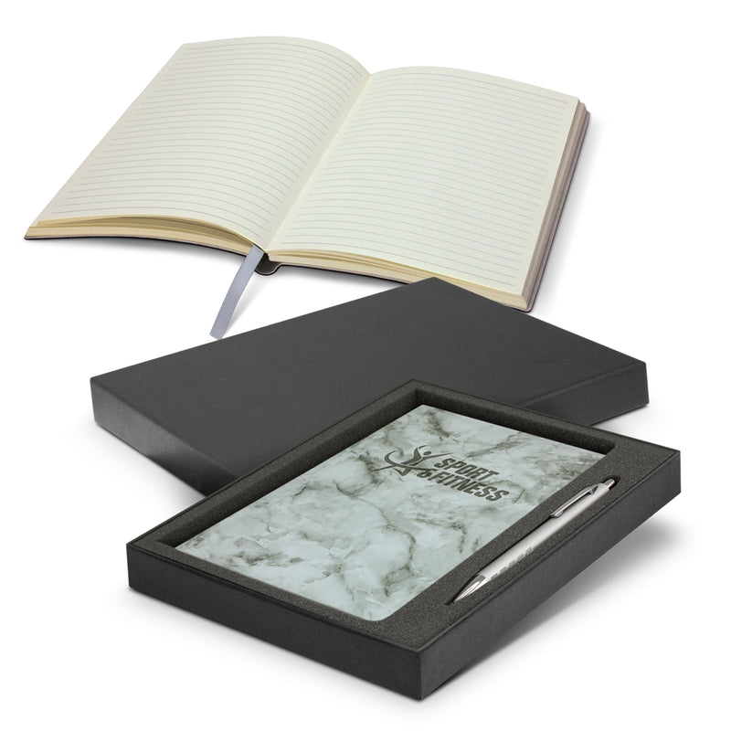 agogo Marble Notebook and Pen Gift Set