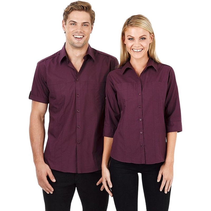 identitee Murray Womens 3/4 Sleeve Shirt w/ Concealed Pockets & Tab on Sleeve