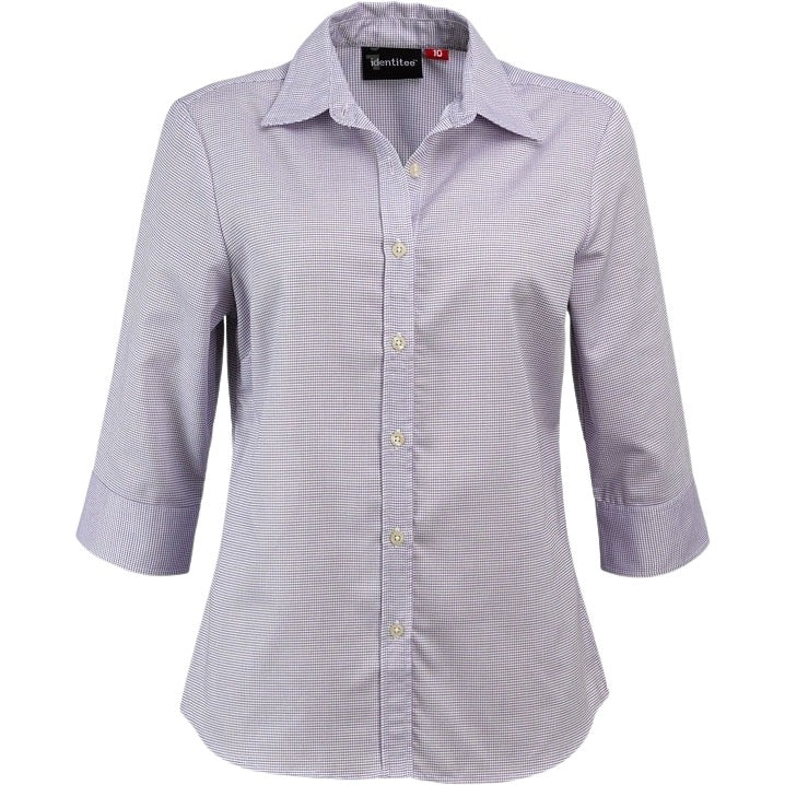 identitee Sussex Womens 3/4 Sleeve Corporate Check Shirt