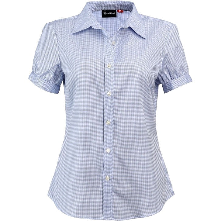 identitee Sussex Womens Short-Sleeve Corporate Check Shirt