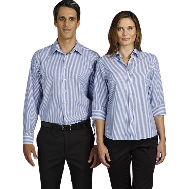 identitee York Mens Long-Sleeve Corporate Stripe Shirt