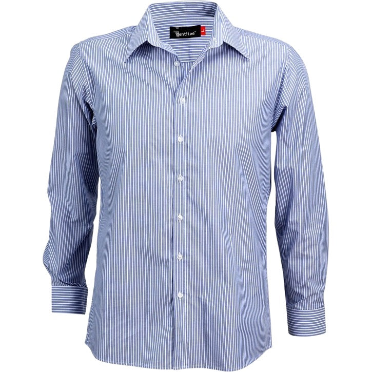identitee York Mens Long-Sleeve Corporate Stripe Shirt