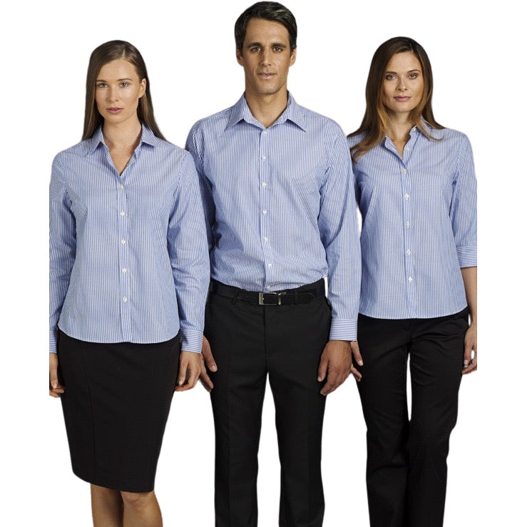 identitee York Womens Long-Sleeve Corporate Stripe Shirt
