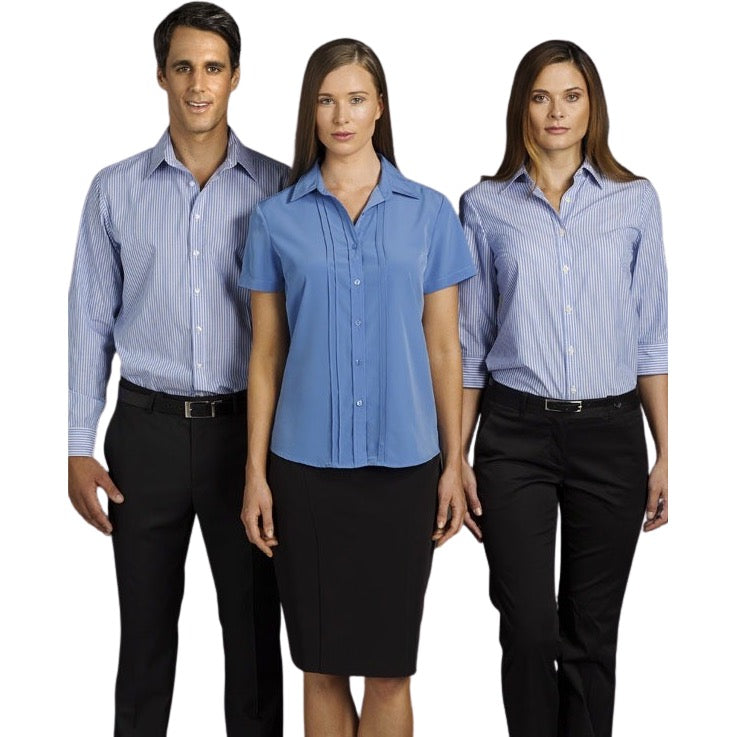 identitee York Womens 3/4 Sleeve Corporate Stripe Shirt