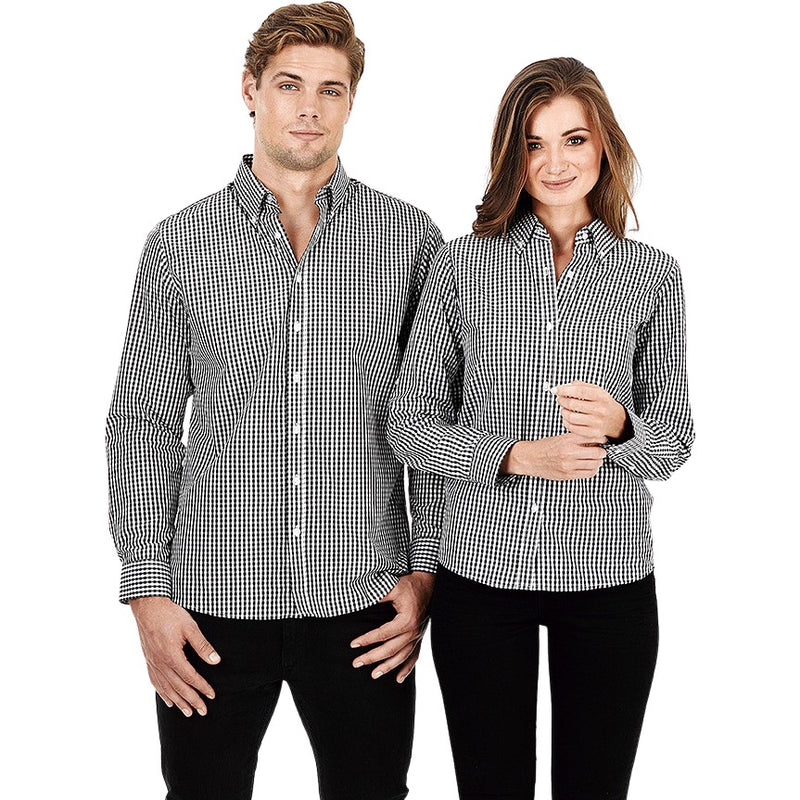 identitee Miller Womens Long-Sleeve Gingham Check