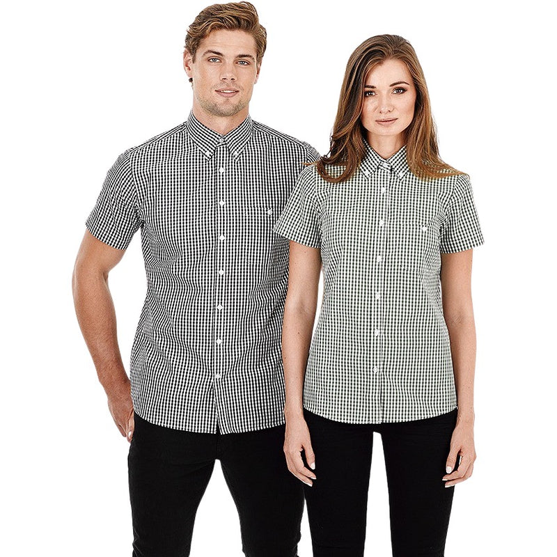 identitee Miller Mens Short-Sleeve Gingham Check