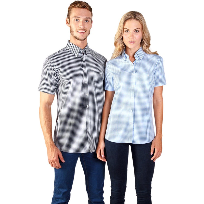 identitee Miller Mens Short-Sleeve Gingham Check