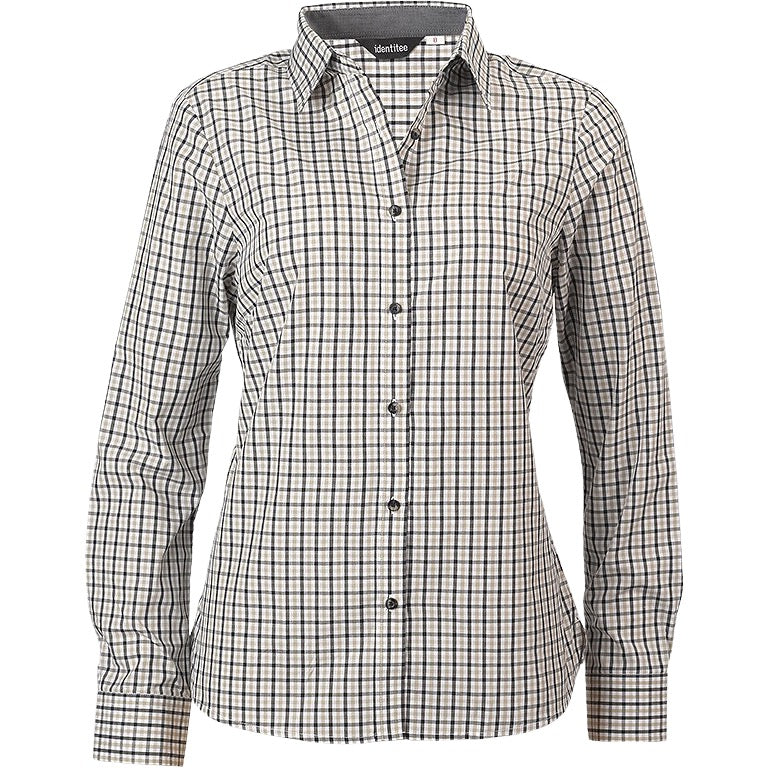 identitee Hudson Womens Long-Sleeve Double Gingham Check Shirt