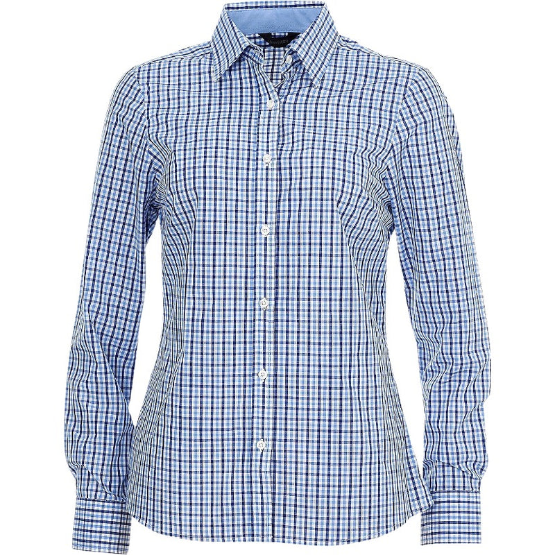 identitee Hudson Womens Long-Sleeve Double Gingham Check Shirt