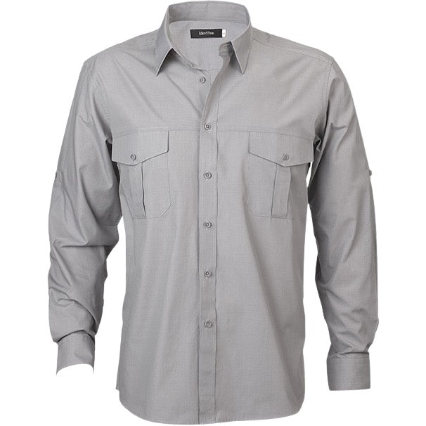 identitee Jasper Mens Long-Sleeve Cross Hatch Casual Shirt