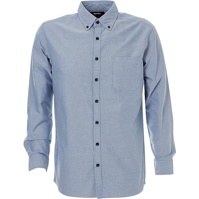 identitee Reuben Mens Long-Sleeve Garment Washed Oxford Shirt