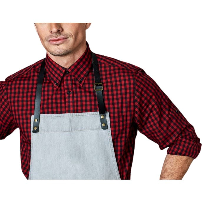 identitee Barrett Mens Long-Sleeve Plaid Check Shirt