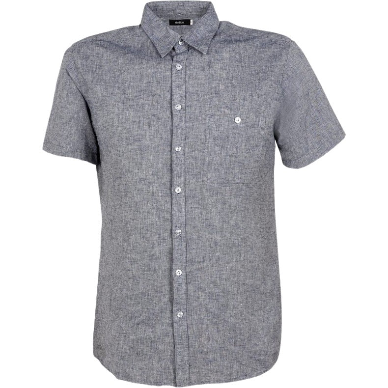 identitee Floyd Mens Short-Sleeve Linen Cotton Shirt