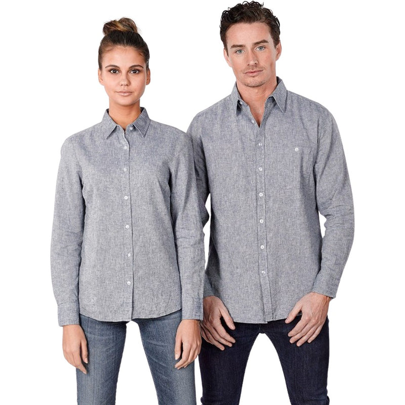 identitee Floyd Womens Long-Sleeve Linen Cotton Shirt