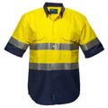 Prime Mover Hi-Vis Two Tone Regular Weight Short Sleeve Shirt with Tape