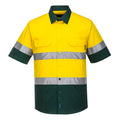 Prime Mover Hi-Vis Two Tone Lightweight Short Sleeve Shirt with Tape