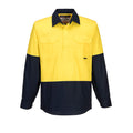 Prime Mover Hi-Vis Two Tone Lightweight Long Sleeve Closed Front Shirt
