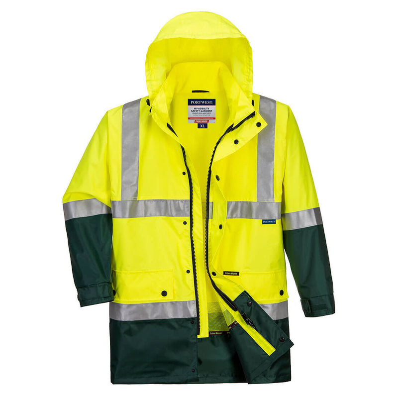 Prime Mover Eyre Lightweight Hi-Vis Rain Jacket with Tape