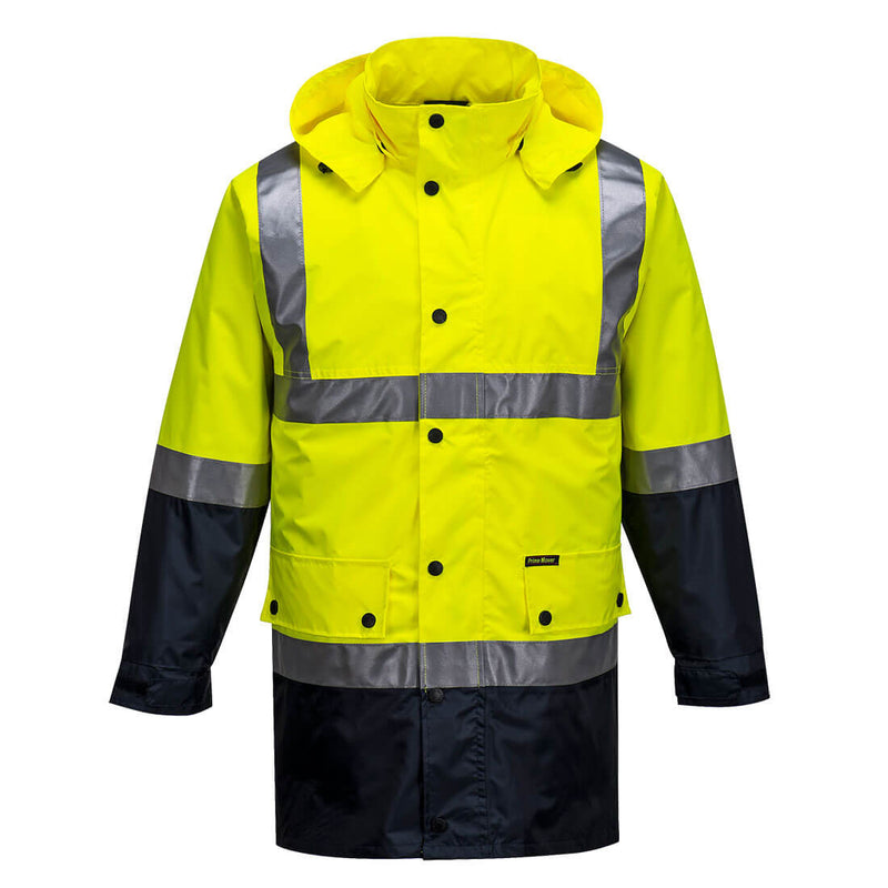 Prime Mover Eyre Lightweight Hi-Vis Rain Jacket with Tape