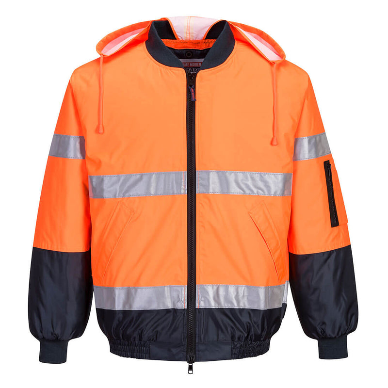 Prime Mover Hi-Vis Bomber Jacket with Tape