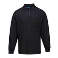 Prime Mover Long Sleeve Solid Colour Micro Mesh Polo