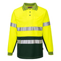 Prime Mover Long Sleeve Micro Mesh Polo with Tape