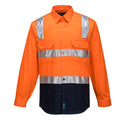 Prime Mover Hi-Vis Two Tone Regular Weight Shirt with Tape Over Shoulder