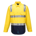 Prime Mover Hi-Vis Two Tone Regular Weight Shirt with Tape Over Shoulder