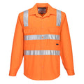 Prime Mover Hi-Vis Regular Weight Long Sleeve Shirt with Tape over Shoulder