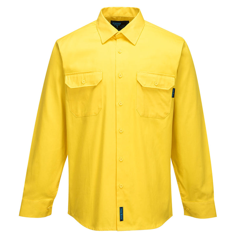 Prime Mover Hi-Vis Regular Weight Long Sleeve Shirt