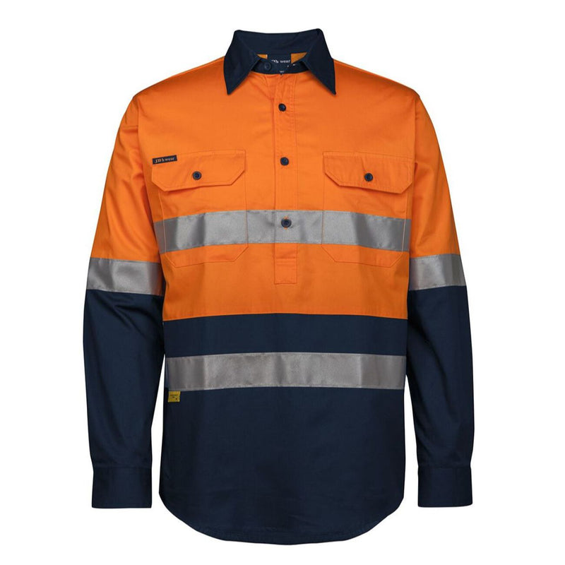 JB's Wear Hi Vis (D+N)  Close Front L/S 150g Work Shirt