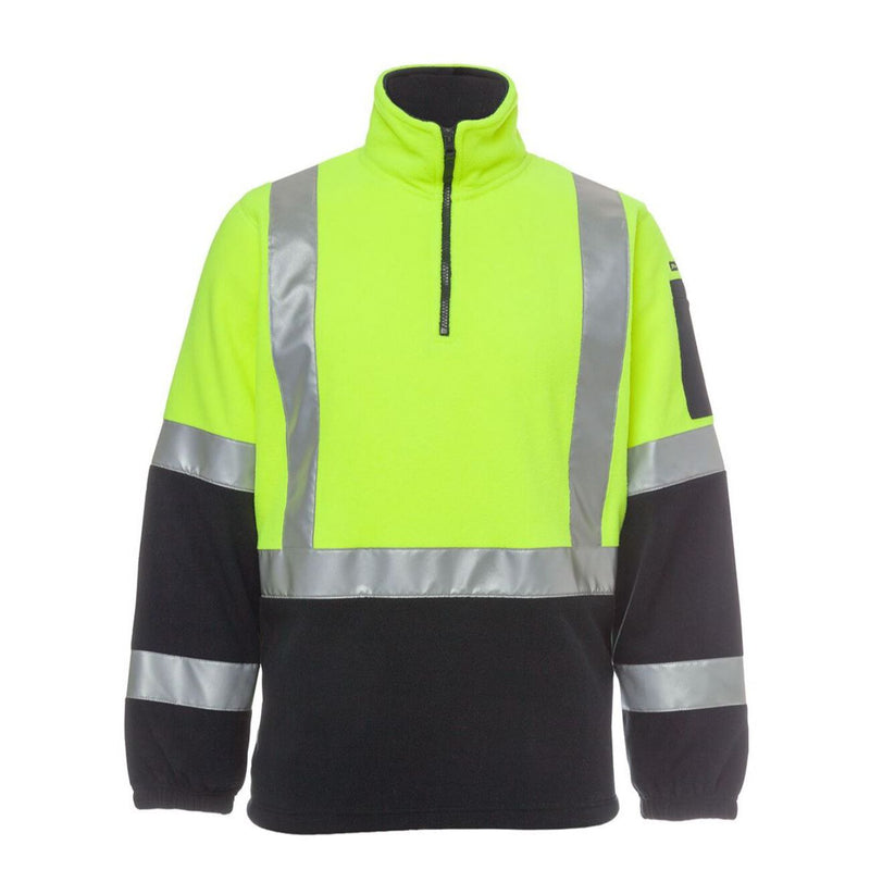 JB's Wear Hi Vis (D+N) H Pattern Biomotion 1/2 Zip Polar Fleece