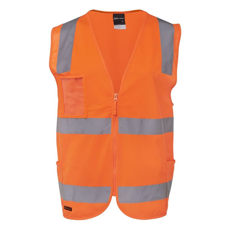 JB's Wear Hi Vis (D+N) Zip Safety Vest