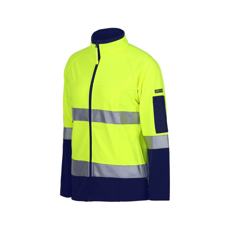 JB's Wear Ladies Hi Vis (D+N) Softshell Jacket with Reflective Tape